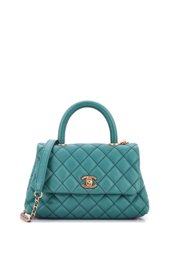 Pre-Owned Coco Top Handle Bag Quilted Caviar Mini By Rebag