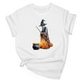 thumbnail image 2 of lcziwo Witch Shirts for Women Short Sleeve Crew Neck Tops Funny Halloween Soft Tunic Tees Fall Spooky Casual 2025 T Shirts White,XL, 2 of 3