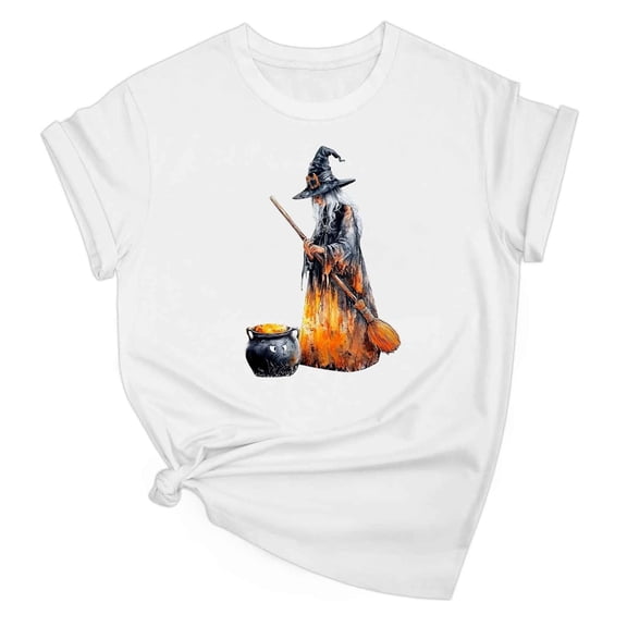 Drses‌‌ ‌‌‌‌‌‌‌‌‌‌‌‌‌‌‌‌‌‌‌‌Women's Halloween Witch Cat Graphic T-Shirt - Short Sleeve Crew Neck Funny Casual Tee