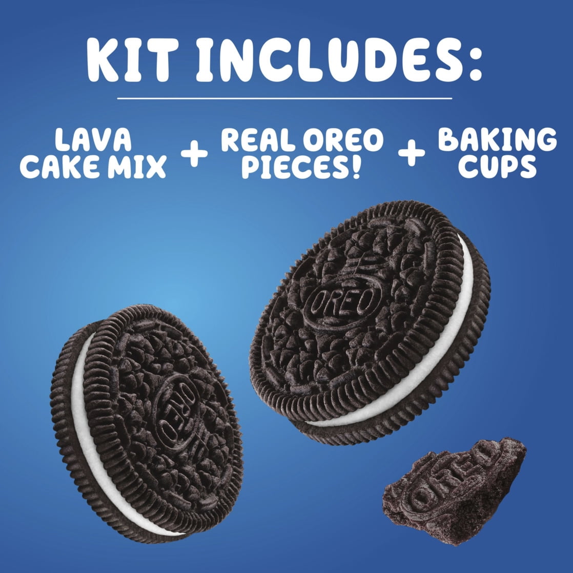 (8 pack) Betty Crocker OREO Lava Cake Mix, Chocolate Cake Mix With OREO Cookie Pieces, 8.3 oz