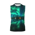 thumbnail image 6 of Picia Northern Lights mens Cotton Tank Undershirts , Moisture-wicking Ribbed Tanks, Lightweight Cotton Tank Undershirts-Small, 6 of 8