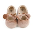 thumbnail image 2 of Niusricy Baby Girls Mary Jane Flats Bowknot Princess Dress Shoes Non-Slip Velvet Crib Shoes for Infants, 2 of 9