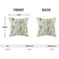 thumbnail image 4 of Spring Pillow Covers 16x16 Inch Set of 2,Sage Green Wild Flower Plant Throw Pillows Case,Seasonal Floral Outdoor Decorative Square Linen Farmhouse Decor Cushion Covers for Home Sofa Bed Couch, 4 of 4
