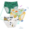 thumbnail image 4 of EnJoCho 3PCS Boys Cotton Underwear Ultra Soft Triangle Cut Stretchable Waistband Playful Cartoon Prints for Active Toddlers 2-8 Years, 4 of 5