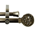 thumbnail image 2 of 66" to 120" Adjustable 3/4" Dia Double Curtain Rod in Antique Brass with Matthias Finials,(4788-664), 2 of 3