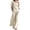 A-White, variant on Womens Pant Suits Dressy for Wedding Two Piece One Shoulder Top Flowy Pantsuit Boho Outfits with Pockets L