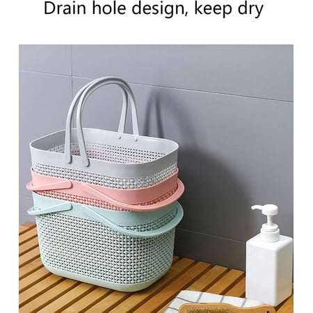 Plastic Organizer Storage Baskets with Handles Shower Caddy Bins Organizer for Bathroom and kitchen