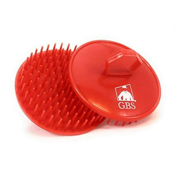 G.B.S Shower Shampoo Massage Hair Brush No.100 – 2 Pack Red Brush – Scalp Massager, Detangle & Beard Brush – Head Scrubber Promotes Hair Growth. Multi Use for Women Men Beard and Pet