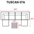 thumbnail image 3 of Tuscan 7 Piece Outdoor Wicker Patio Furniture Set 07a, 3 of 7
