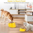 thumbnail image 5 of Meottam Tilted Dog Cat Bowl, 15° Slanted Stainless Steel Dog Cat Food Bowl, Non-Slip & Non-Spill Pet Feeder with Elevated Detachable Stand, Easy to Get Food Dish, M/1.5 Cup (Yellow), 5 of 6