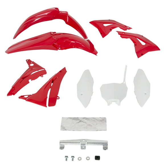 New Restyle Plastic Kit Set Style Red White For 02-07 Honda CR125R CR250R