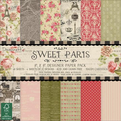 6"x 6" Papers 150gsm SWEET MOMENTS 12 Sheets Dovecraft 