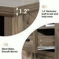 thumbnail image 3 of Hommpa 2 Drawers Farmhouse Nightstand with Charging Station, Rustic Bedside Tbale with Drawers for Bedroom, Vintage End Table with Open Shelf for Living Room,Light Ivory, 3 of 10