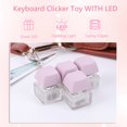 thumbnail image 2 of DIY Button Keycap Llavero Teclado Brillante 4 Botones Con LED para Regalos Pasar El Tiempo Aburrido TDAH Sensoriales Adultos Y, 2 of 9
