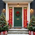 thumbnail image 5 of Hometravel Christmas Welcome Banner, Porch and Door Sign for Holiday Decor, Vintage Style Wall Hanging for Indoor and Outdoor Display, 5 of 6