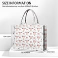 thumbnail image 3 of Large Capacity Tote Bag,White Buffalo Skull Flower Arrow Pattern Handbag Fashion Luxury Tote Bag,15.7"x13"x 5.1" Inches,Laptop Compatible, 3 of 6