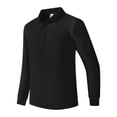 thumbnail image 5 of Antinious Men Solid Button Collar Long Sleeve Classic Outdoor Casual Fall Tops, 5 of 5