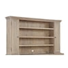 Emerald Home Castle Bay Whitewashed Pine Hutch with Open Shelving And Touch Lighting
