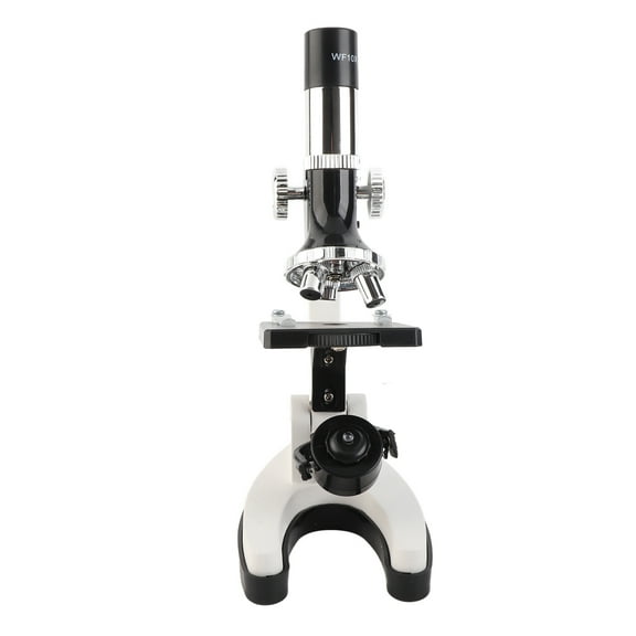 Set Children Microscope Kit Large Eyepiece 100X-1200X High Definition High Power Metal Microscope With Light Source Kids Educational Experiment Microscopic Magnifier
