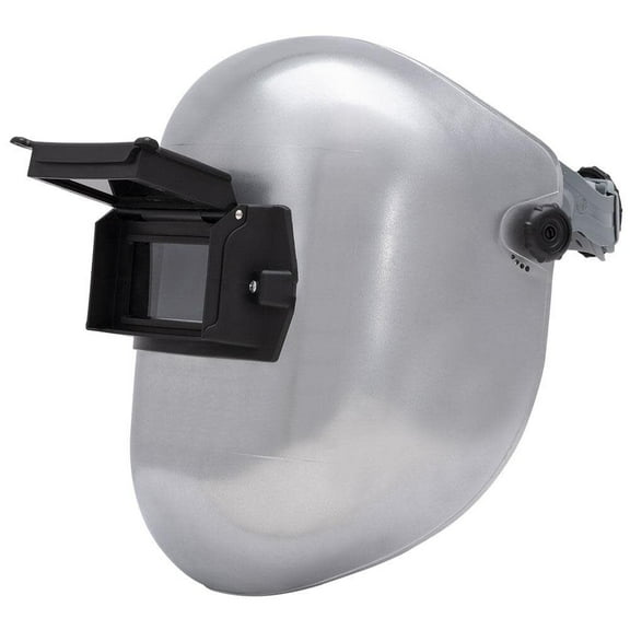 Jackson Safety Welding Helmet - Passive - Super Tuff Nylon - Lift Front - 2" x 4.25" Viewing Area - Shade 10 - 370 Speed Dial Headgear - Silver  - 280PL Series