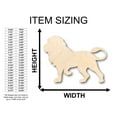 thumbnail image 2 of Unfinished Wood Lion Shape - Africa - Craft - up to 46" DIY 36" / 1/2", 2 of 3
