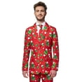 thumbnail image 4 of Suitmeister Men's Suits Christmas Trees Stars Red - XXL Red, 4 of 6