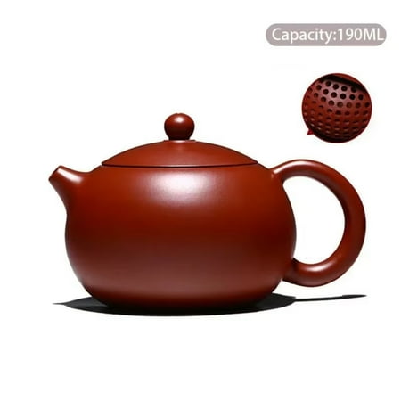 

Luxurious High-End Handmade Yixing Purple Clay Teapot with Ball Hole Filter - Famous Xishi Tea Pot - Exquisite Ore Dahongpao Kettle - Authentic Zisha Tea Set - Perfect Gifts for Tea Enthu