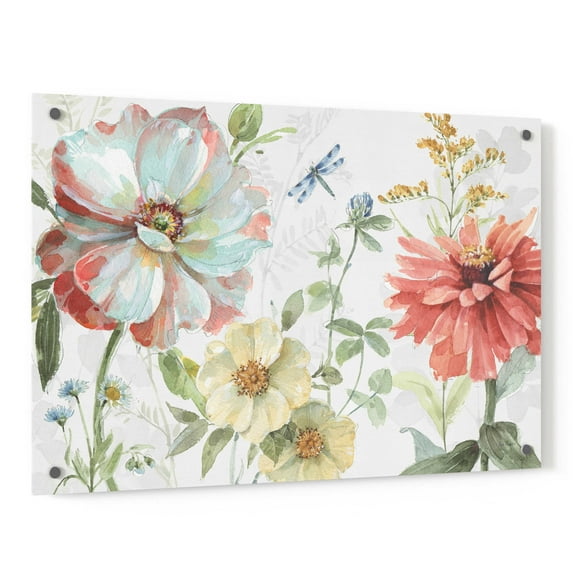 Epic Art 'Spring Meadow II' by Lisa Audit, Acrylic Glass Wall Art, 36"x24"