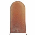 thumbnail image 2 of BalsaCircle 7 ft Fitted Metallic Spandex Round Top Wedding Arch Backdrop Stand Cover Party Events Decorations, 2 of 8