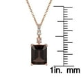 thumbnail image 3 of 10k Rose Gold Genuine Emerald-Cut Smoky Quartz Pendant Necklace, 3 of 5