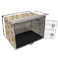 thumbnail image 6 of Floral Dog Crate Cover, Pastel Detailed Paradise Flowers and Striped Leaves Nostalgic Feels, Easy to Use Pet Kennel Cover Small Dogs Puppies Kittens, 7 Sizes, Eggshell and Multicolor, by Ambesonne, 6 of 6