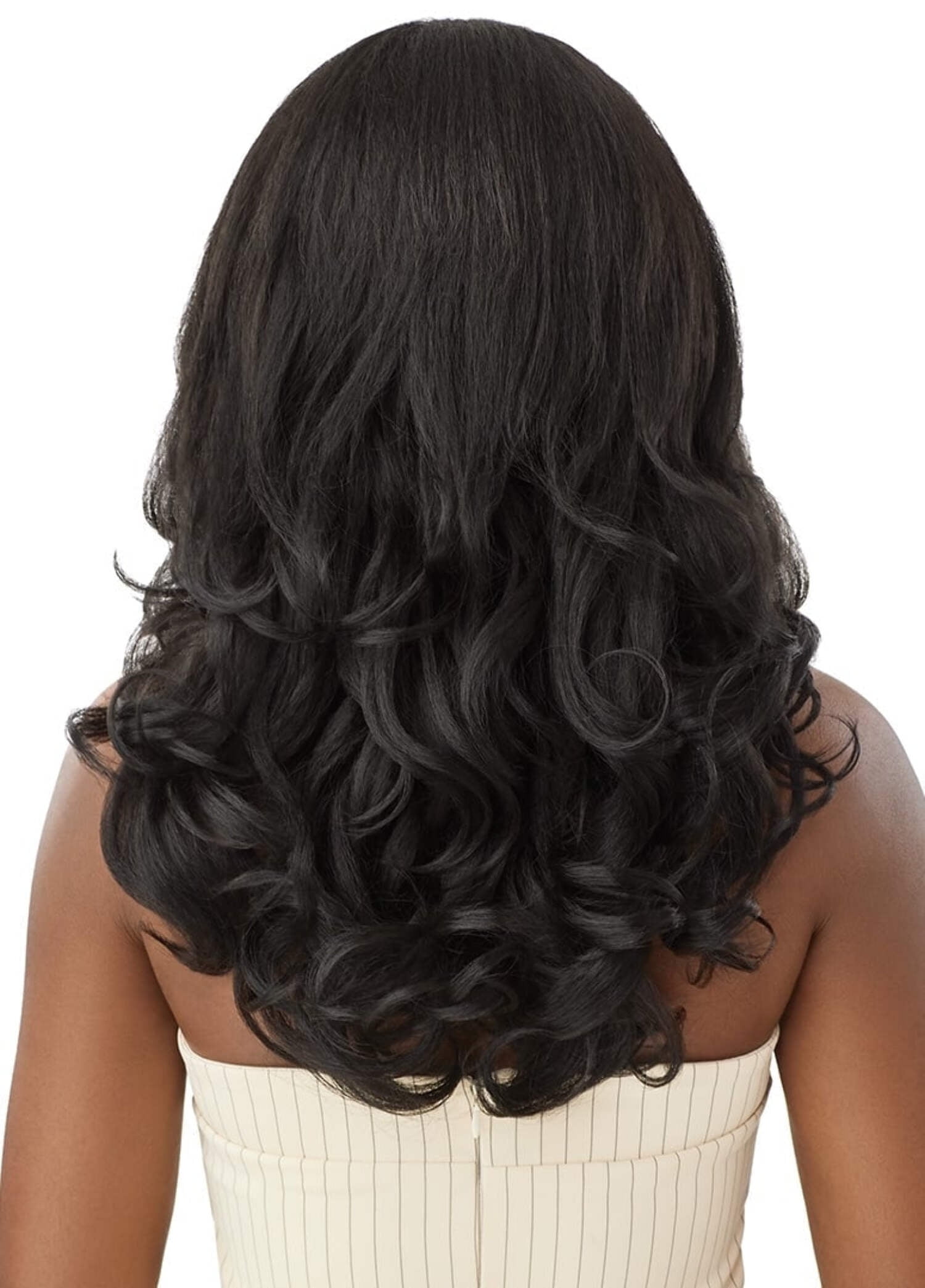Outre Big Beautiful Hair Leave Out Wig Human Hair Premium Blend U-Part Cap Wig - DOMINICAN BODY CURL 20"