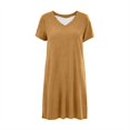 thumbnail image 7 of Aofany Women Nightgowns Soft Short Sleeve V-Neck Nightshirts Comfy Pajama T Shirt Dress Lounge Sleepwears, 7 of 7