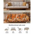 thumbnail image 3 of Fall Animal Sofa Covers for 3 Cushion Couch,Washable Sectional & L Shape Couch Covers for Dog/Cat/Kid,ThanksgivingOrange Autumn Maple Leaves Non Slip Sofa Slipcover Tassel Futon Cover 71''x150'', 3 of 8
