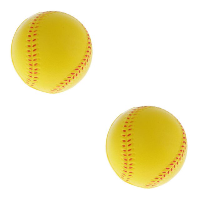 maskred Softball Training Ball for Baseball Practice Improve Team s Game Performance Yellow 9cm 2Set