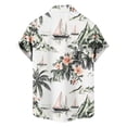 thumbnail image 5 of COSFO Mens Button Up Shirt Tropical Hawaiian Short Sleeve Tops Beach with Pocket Loose Fit Collared Men Shirts, 5 of 6