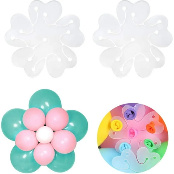 50-Pack Flower Shape Balloon Clip Holder – Portable Balloon Accessories for Weddings, Birthday Parties & Event Decorations TIKA