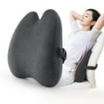thumbnail image 3 of Almohada de soporte lumbar Transpirable Mejorar la Coxis Alivio del dolor Cojín de cintura multi suave Cojín trasero para coche Avión Hogar Baoblaze Cojín trasero, 3 of 7