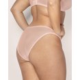 thumbnail image 3 of Smart & Sexy Women's Sheer Mesh Plunge Bralette and Matching 2 Pack High Leg Brief Panty Set, SA1518, 3 of 8