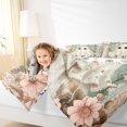 thumbnail image 3 of Manfei Vintage Floral Ghost Queen Comforter Set 3 Pieces, Halloween Romantic Autumn Flowers Comforter Sets Queen, Green Pink Beige,Reversible,1 Comforter and 2 Pillowcases, 3 of 6