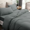thumbnail image 5 of PURE ERA 3pc Duvet Cover Set,Jersey Cotton Ultra Soft As T-Shirt 100% Cotton Bedding Set (Full Size,Dark Greenish Gray), 5 of 7