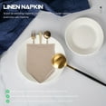 thumbnail image 5 of UPGRATOR 1Set Khaki Linen Polyester Napkin For Dining And Table Decoration 40x40cm In, 5 of 5