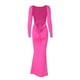 thumbnail image 5 of Vestido Mujer Ajustado Color Sólido Sin Espalda Estilo Y2K Ropa de Fiesta Kuymtek Rosa roja T L para Mujer, 5 of 9