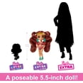 thumbnail image 5 of Barbie Extra Fly Minis Travel Doll, Beach Look with Pink-Streaked Pigtails in Swimsuit, Sarong & Accessories, 5 of 5