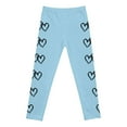 thumbnail image 5 of Letdown Girls Leggings Heart Print Kids Length Leggings Pants Toddler Athletic Soft Tights Trousers, 5 of 5