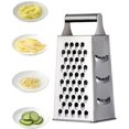 thumbnail image 1 of Râpe 4 côtés en Acier Inoxydable - Râpe de Cuisine pour râper grossièrement et Fine, pour Fruits, légumes, Carrottes, Fromage, Passe au Lave-Vaissellee (argent) CHAM, 1 of 5