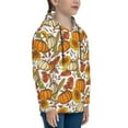 thumbnail image 3 of Lsque Pumpkin Corn Daisy Patten Youth Hoodie Sweatshirt Pullover with Kangaroo Pocket Boys and Girls Hoodie Warm Hoodie for Kids-Small, 3 of 6