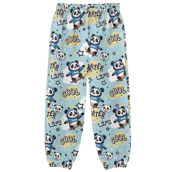 joogoo Cartoon Pandas Skating Boys' Sweatpants Jogger Pants 5-6Y