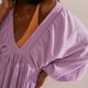 thumbnail image 4 of Vestido de manga farol básico corto hombro caído traje diario para mujer Ygjytge Púrpura T L para Mujer, 4 of 5