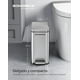thumbnail image 5 of SONGMICS Basurero de Baño, 2.6 Galones (10 L) Bote de Basura Pequeño con Tapa, Delgado para Espacios Pequeños, Cubo de Basura de Acero Inoxidable, Cierre Suave, Plateado, 5 of 5